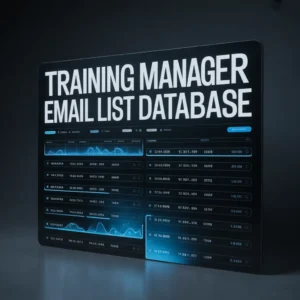 Training Manager Email List Database