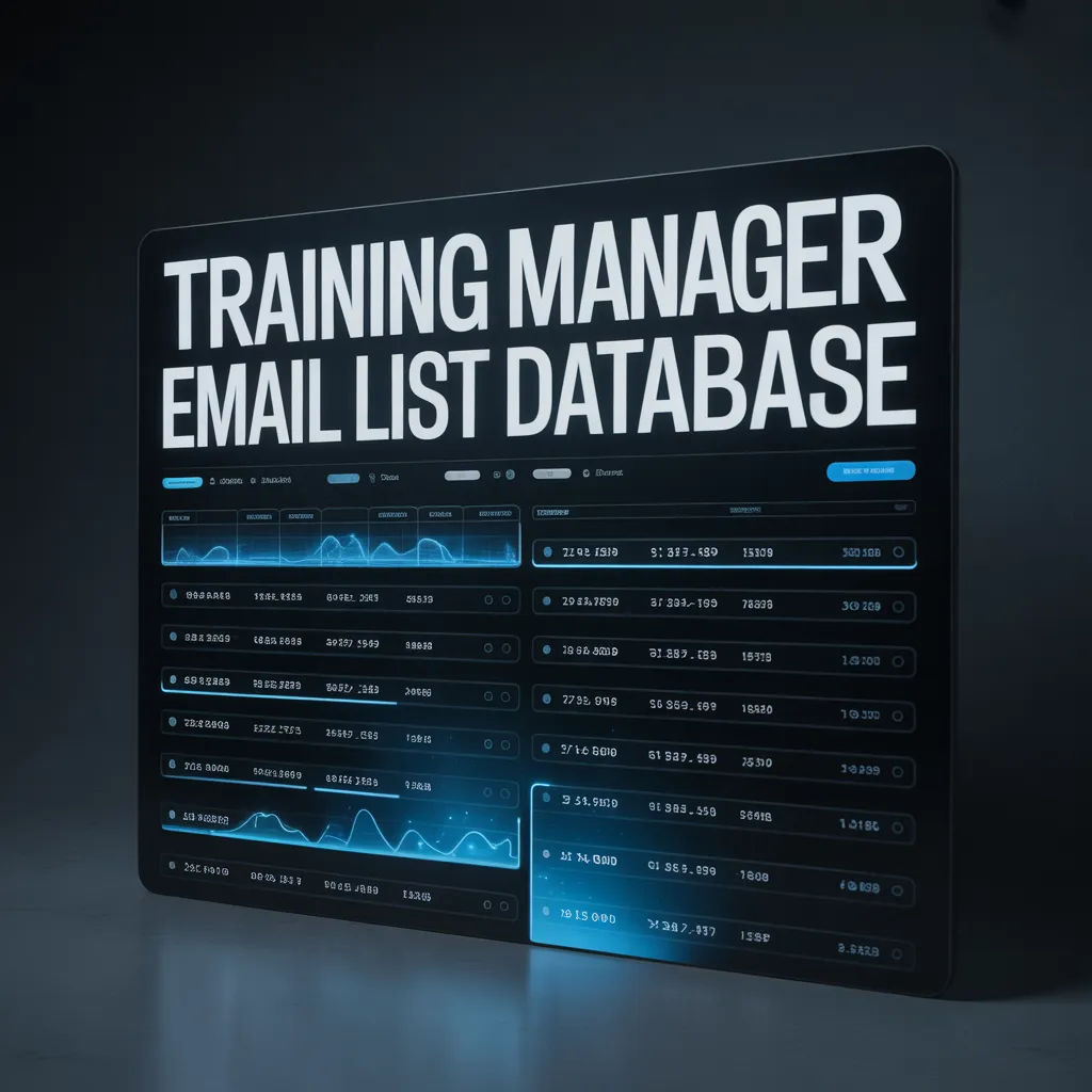 Training Manager Email List Database